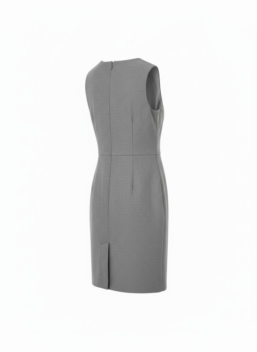 Gray Sleeveless Shift Dress for Women