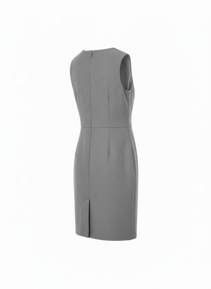 Gray Sleeveless Shift Dress for Women