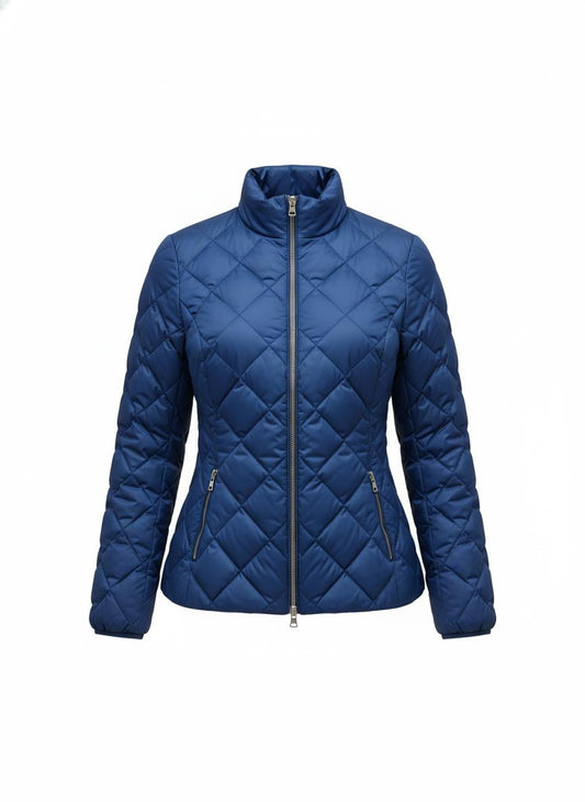 Blue Quilted Vest for Women